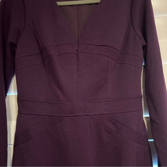 Le Spoke Zac Posen New York Shift Dress with Zipper Detail Purple Size 4 - Picture 5 of 5